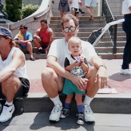 Kyle Selig with his father 